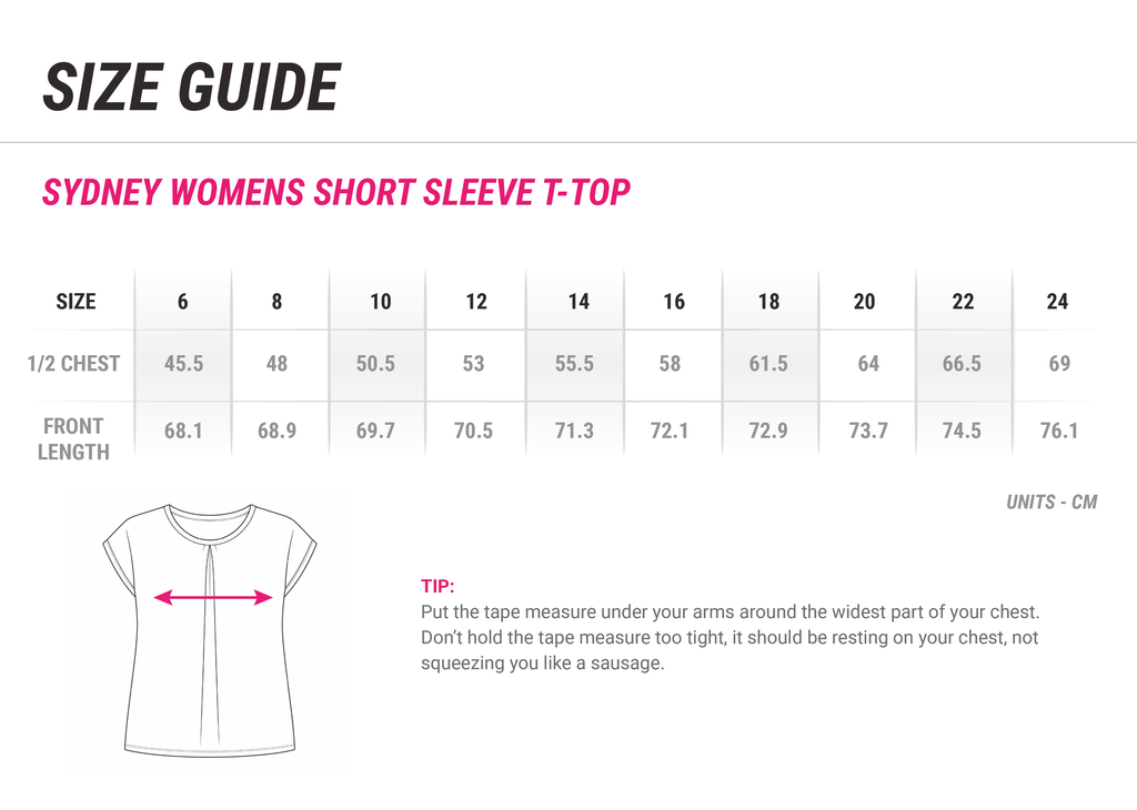 Kiwirail Sydney Womens Short Sleeve T-Top