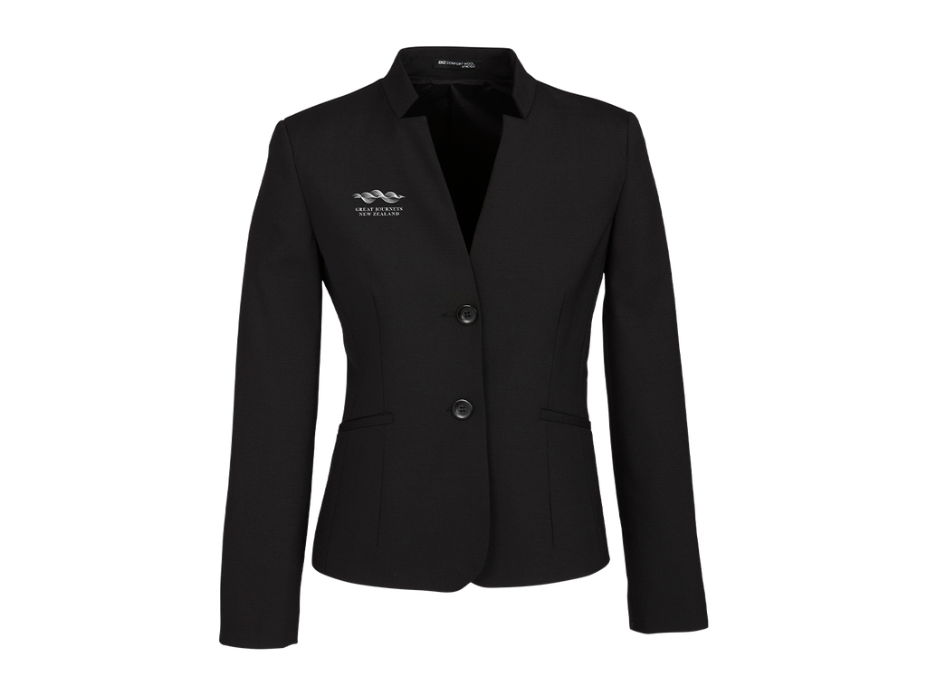 Kiwirail Cool Stretch Womens Short Jacket with Reverse Lapel